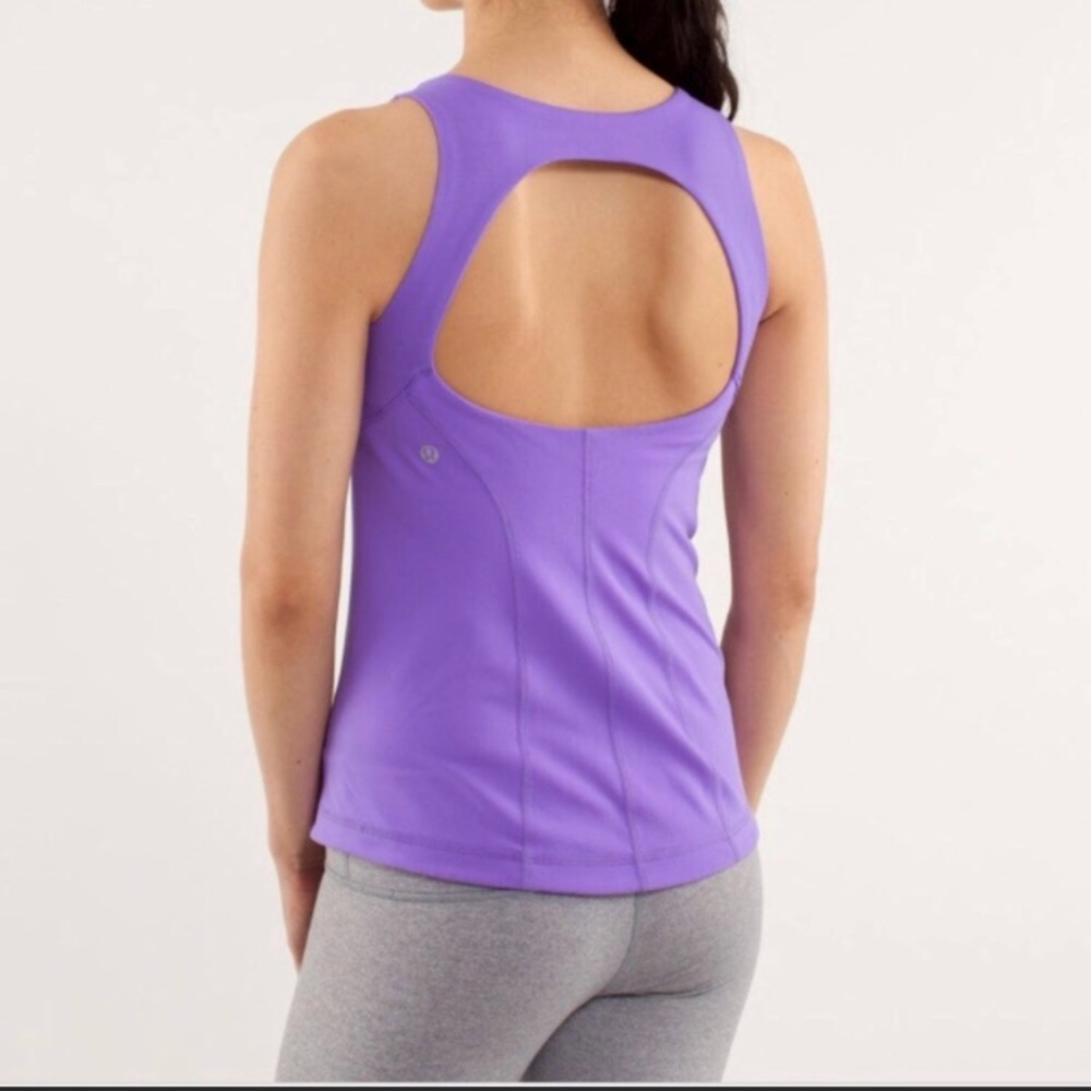 Lululemon Purple Open Back Yoga Tank Size 6